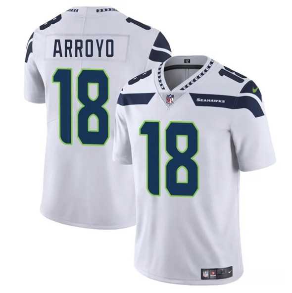 Men & Women & Youth Seattle Seahawks #18 Elijah Arroyo White 2025 Draft Vapor Limited Stitched Jersey->seattle seahawks->NFL Jersey